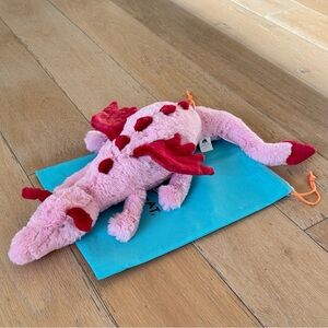 NWT Jellycat Heart Dragon Authentic Pink Red Limited Edition Valentine’s Day